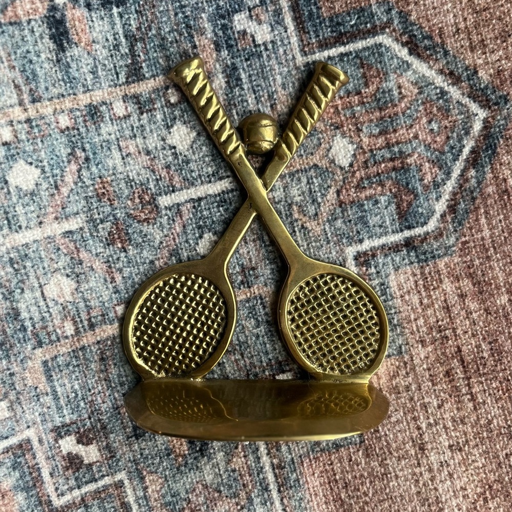 Brass Tennis Bookend